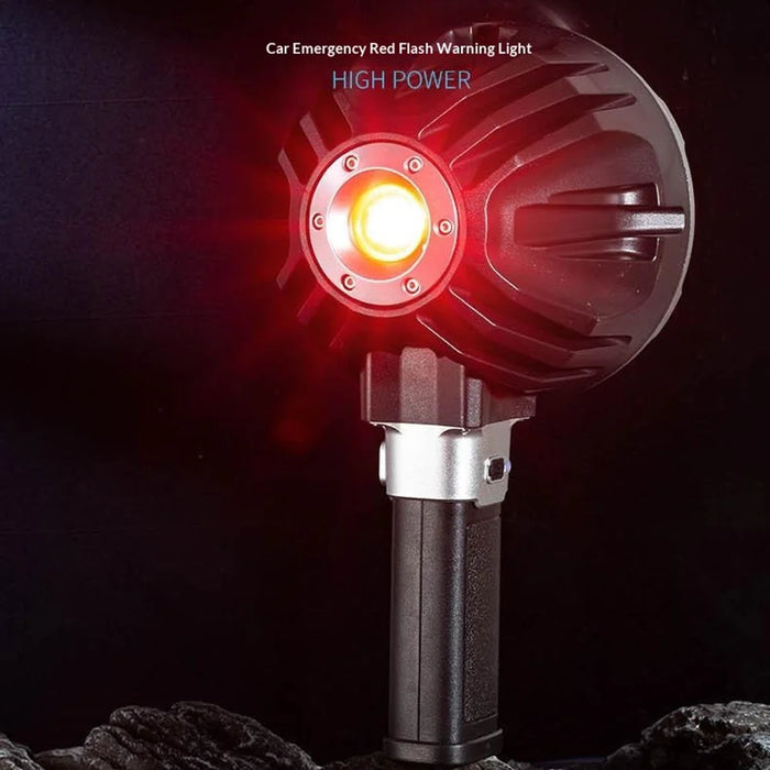W5219B Size L Handheld Searchlight Built-in 3000mAh Battery P50 + COB LED Work Light Outdoor Warning Lamp - 6