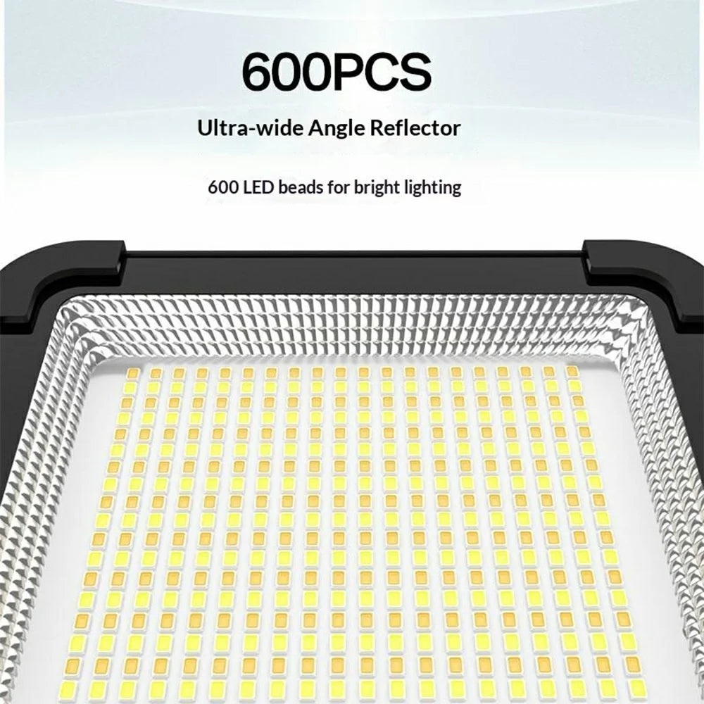 YESIDO DH17 Outdoor Floodlight Emergency Light 600 LED Fill Light 10000mAh Battery for Camping / Fishing - Black - 4