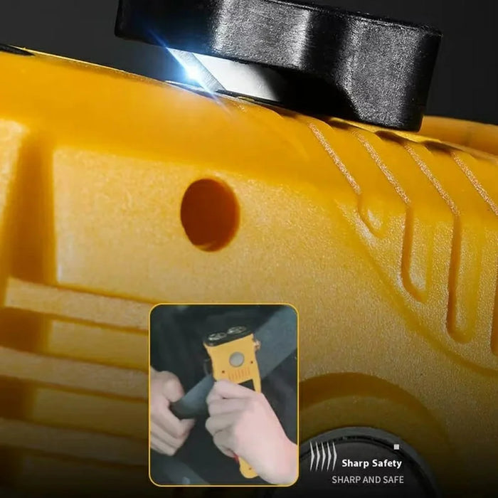 W5214 Multi-Function Work Light Solar Car Emergency Flashlight with Strong Magnet  /  Window Breaker  /  Safety Hammer - Yellow - 7