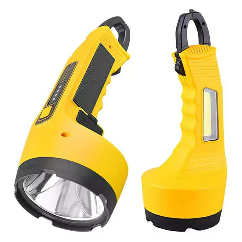W5217 Multifunctional Flashlight Solar Powered LED Emergency Work Light with Power Bank Function - Yellow - 3