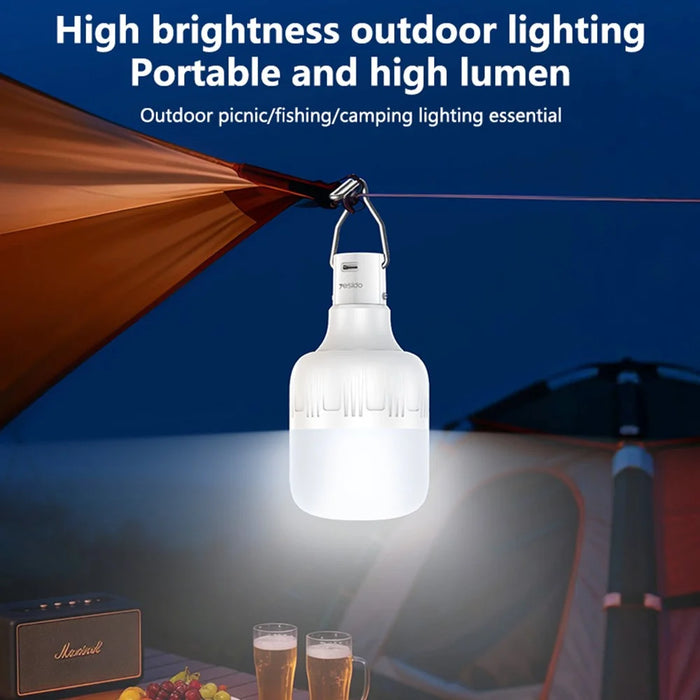 YESIDO DH14 12-LED Rechargeable Emergency Light Bulb 3-Level Adjustable Hanging Camping Lantern - White - 2