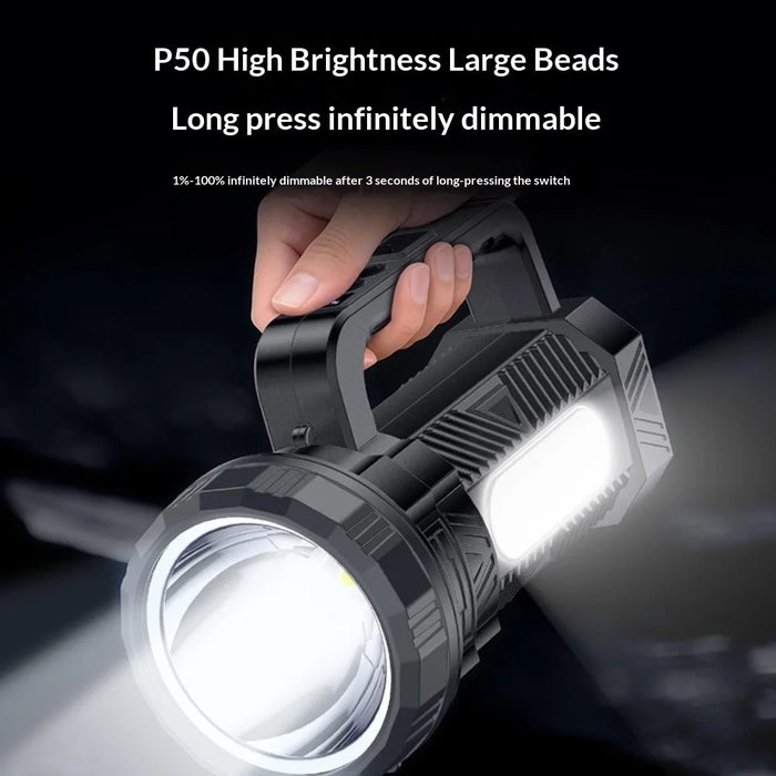 YESIDO TC12 Multifunctional Rechargeable Dual Lamp Lighting Flashlight 840LM High Power Flash Light for Outdoor Emergency - Black - 3