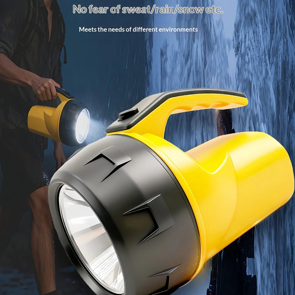 3W Outdoor LED Flashlight 3 Modes High Brightness Handheld Searchlight for Camping Hiking - Yellow - 6