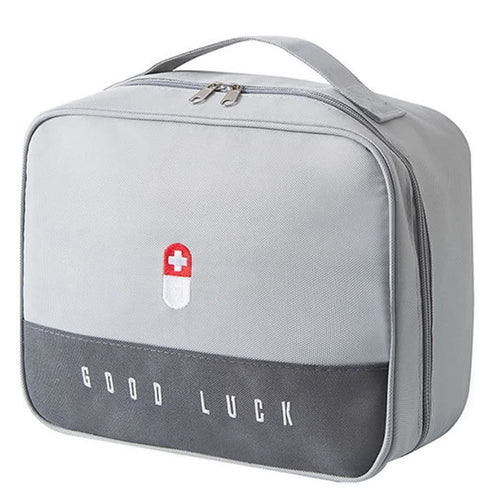 Large Size Portable Travel Emergency Medical Bag Medicine Storage First Aid Bag - Grey - 1