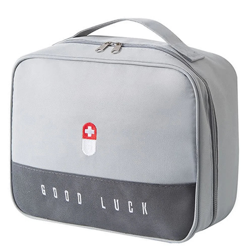 Large Size Portable Travel Emergency Medical Bag Medicine Storage First Aid Bag - Grey - 1