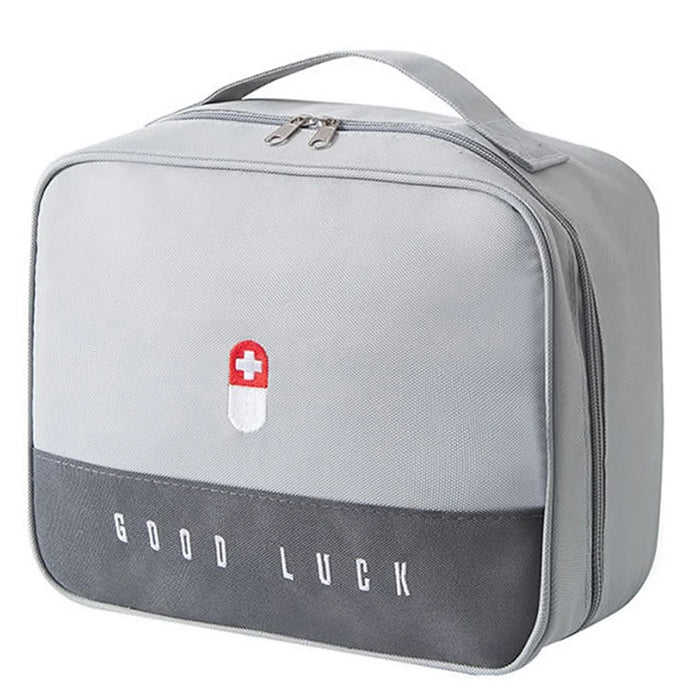 Large Size Portable Travel Emergency Medical Bag Medicine Storage First Aid Bag - Grey - 1