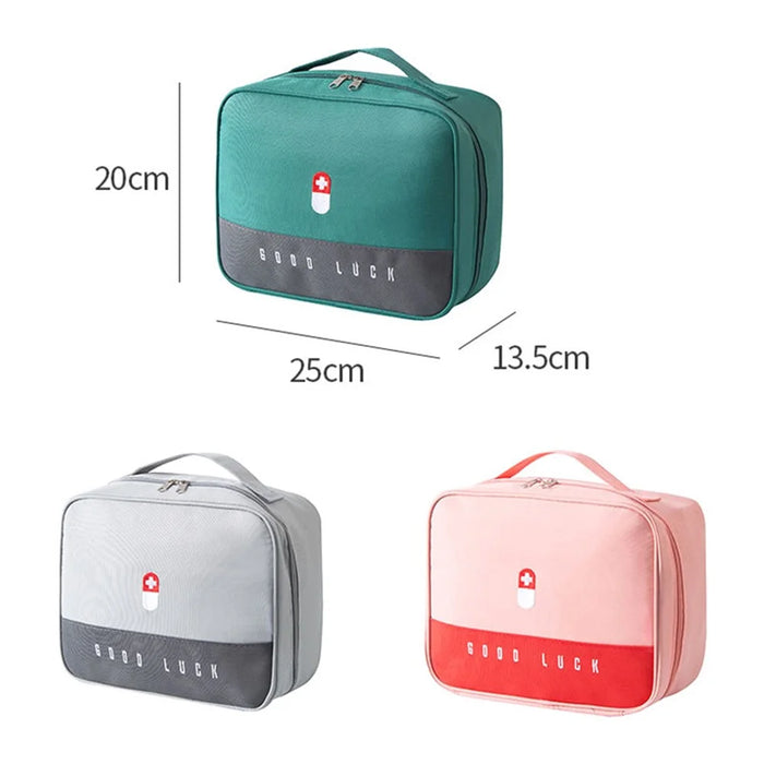 Large Size Portable Travel Emergency Medical Bag Medicine Storage First Aid Bag - Grey - 5