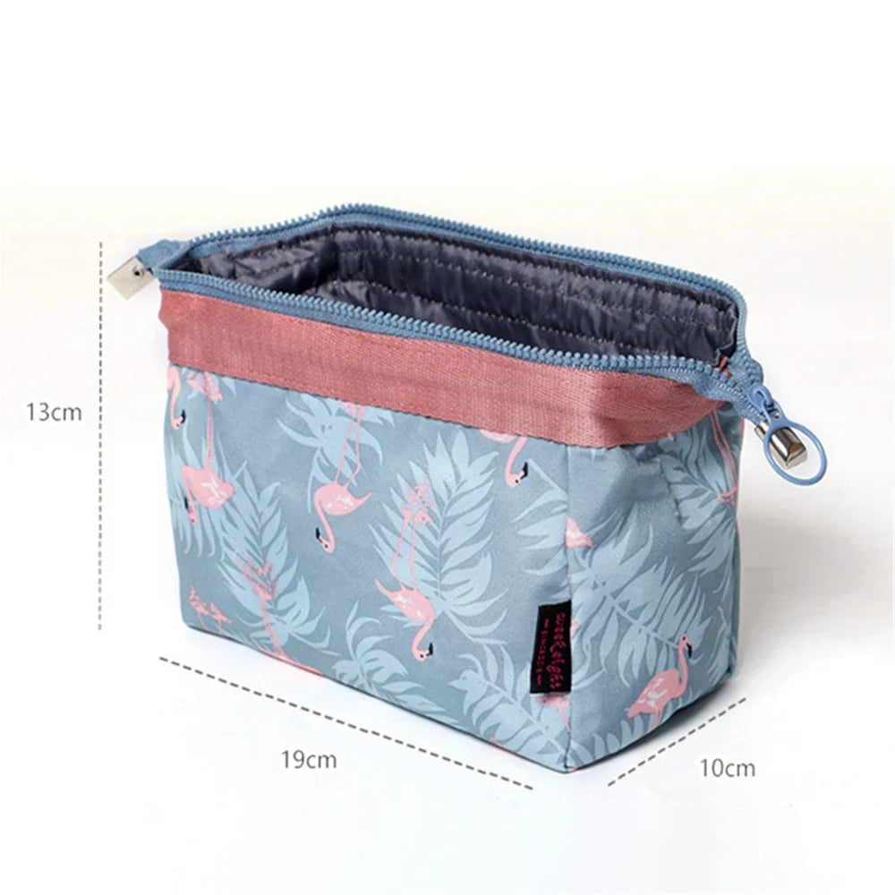 WEEKEIGHT Fashion Cosmetic Bag Waterproof Canvas Makeup Bag Travel Toiletry Organizer - Sky Blue - 5