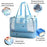 Wet Dry Separation Large Capacity Waterproof Oxford Fabric Beach Swimming Storage Bag Travel Organizer - Dark Blue Stars - 3