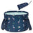 Foldable Basin for Home Fishing Camping Washbasin Bucket Foot Bath Sink Washing Basket, Size S - Dark Blue Bird - 1