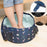Foldable Basin for Home Fishing Camping Washbasin Bucket Foot Bath Sink Washing Basket, Size S - Dark Blue Bird - 2