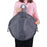 Portable Travel Toiletry Bag Drawstring Makeup Cosmetics Storage Bag with Magic Tape Lid - Pink/Stripe - 2