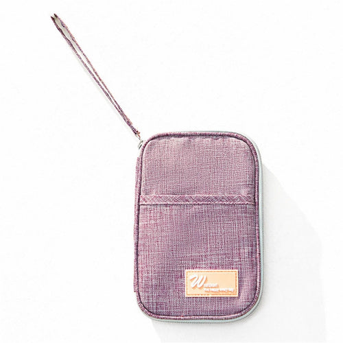 WEEKEIGHT Coin Purse Pouch Waterproof Wallet Travel Gear Storage Carrying Bag with Handy Strap - Purple - 1