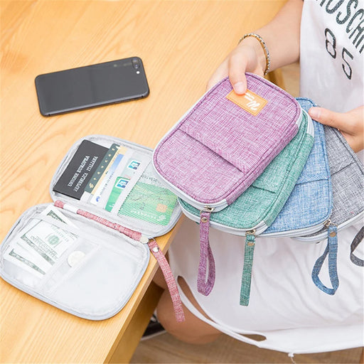 WEEKEIGHT Coin Purse Pouch Waterproof Wallet Travel Gear Storage Carrying Bag with Handy Strap - Purple - 2