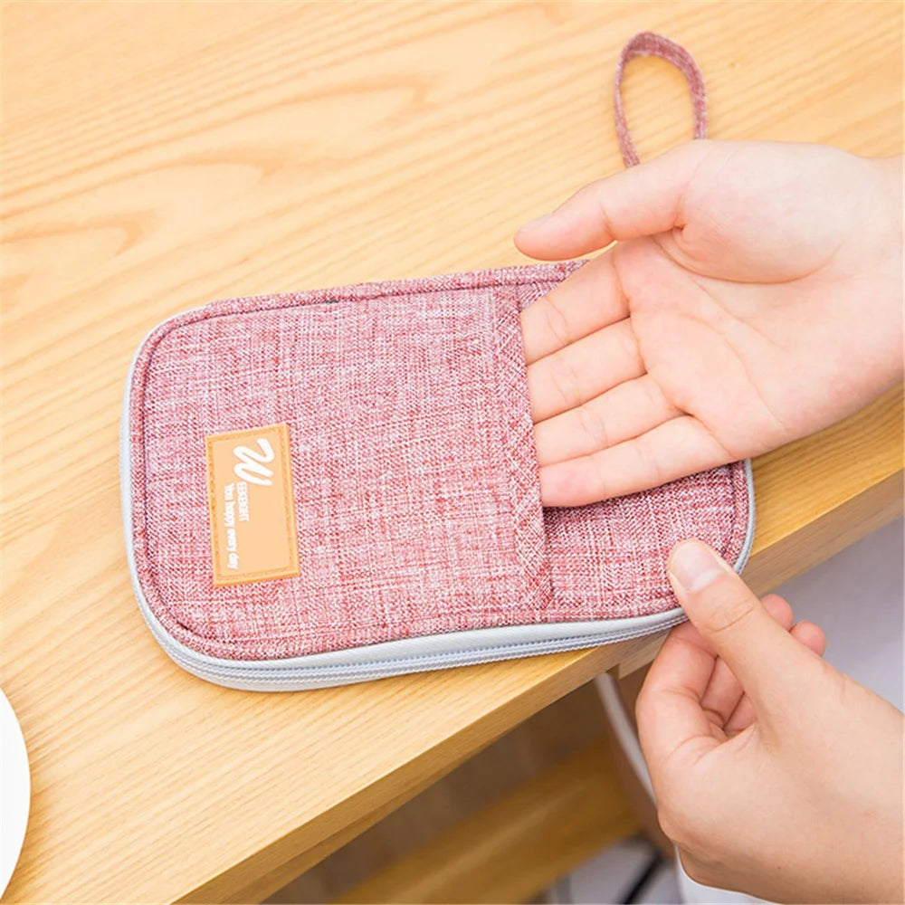 WEEKEIGHT Coin Purse Pouch Waterproof Wallet Travel Gear Storage Carrying Bag with Handy Strap - Purple - 3