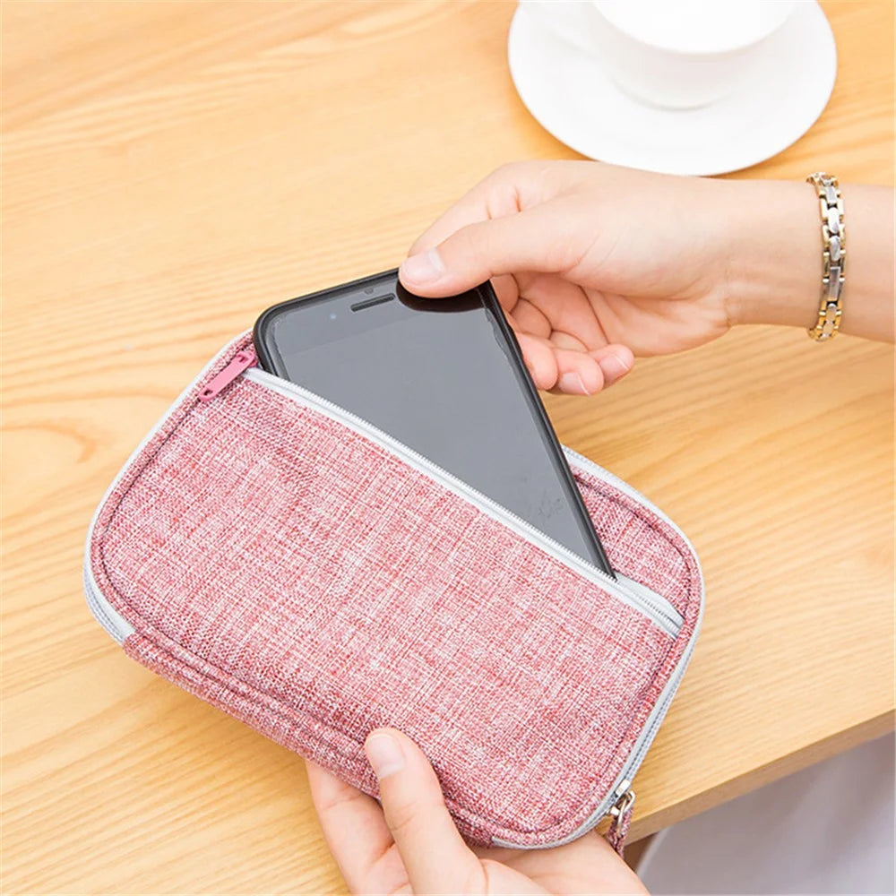 WEEKEIGHT Coin Purse Pouch Waterproof Wallet Travel Gear Storage Carrying Bag with Handy Strap - Purple - 5