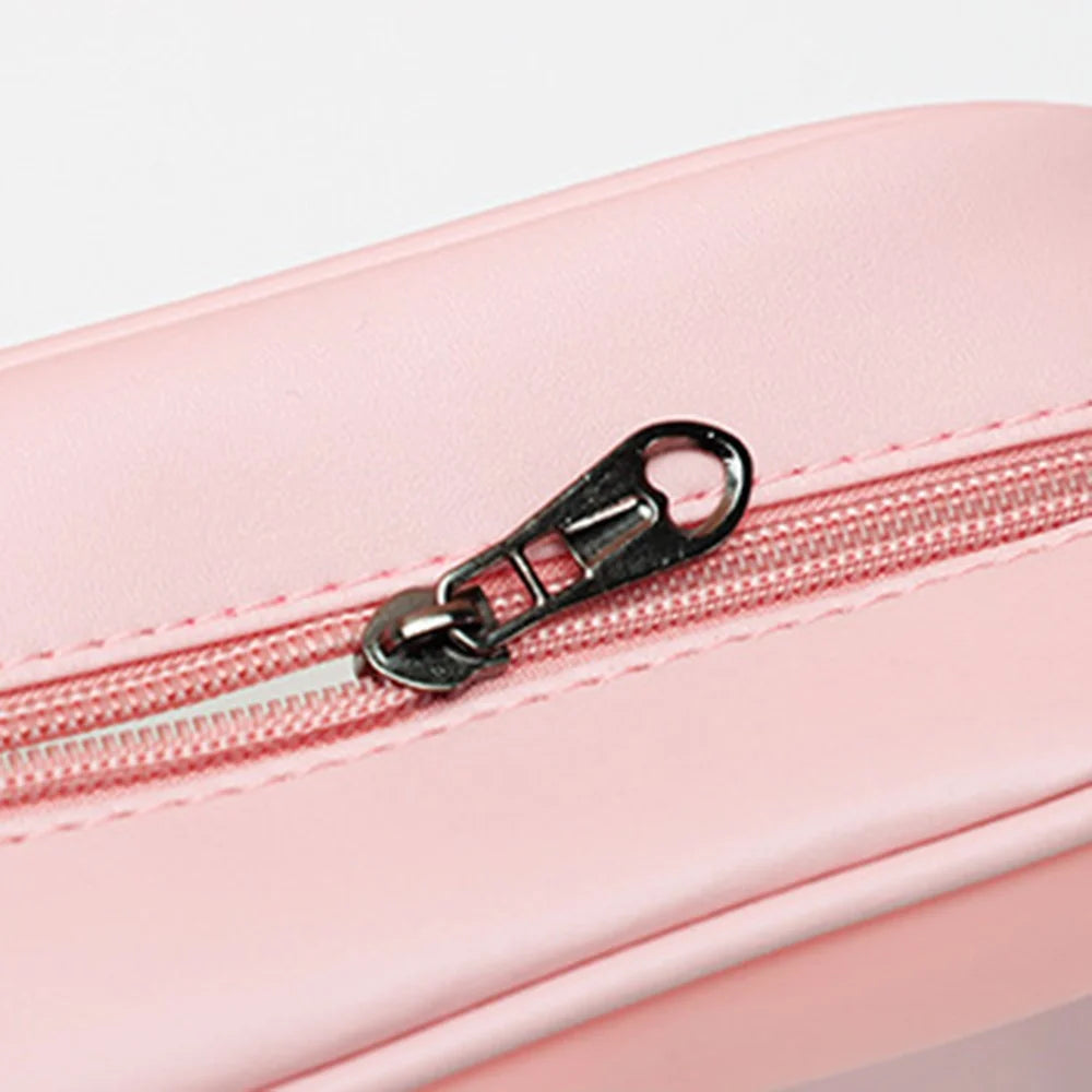 Cosmetics Bag PVC+TPU Toiletry Bag Travel Bag Waterproof Tote Bag for Travel Hiking Trip Camping Gym, Size: M - Black - 2