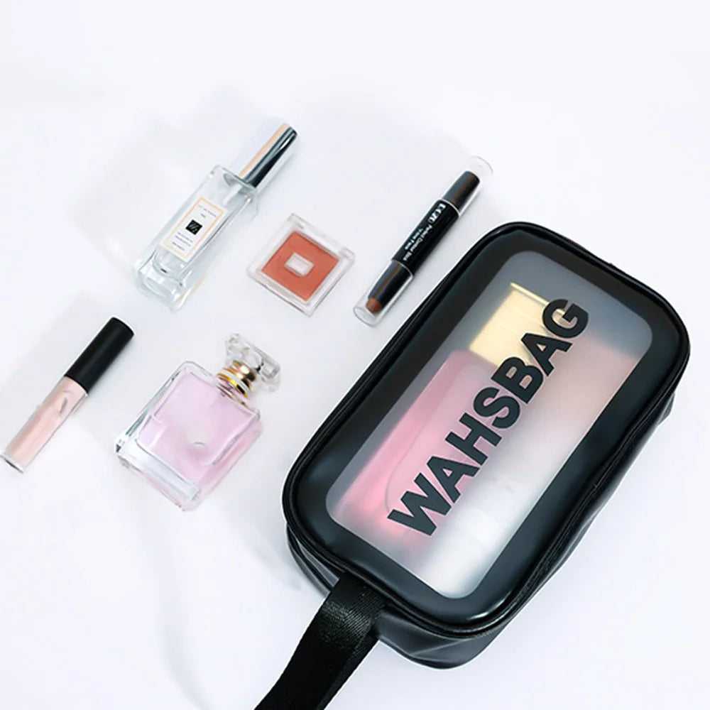 PVC Cosmetics Bag Toiletry TPU Bag Travel Bag Waterproof Aboard Bag for Travel Gifts and Daily Use, Size: S - Pink - 7