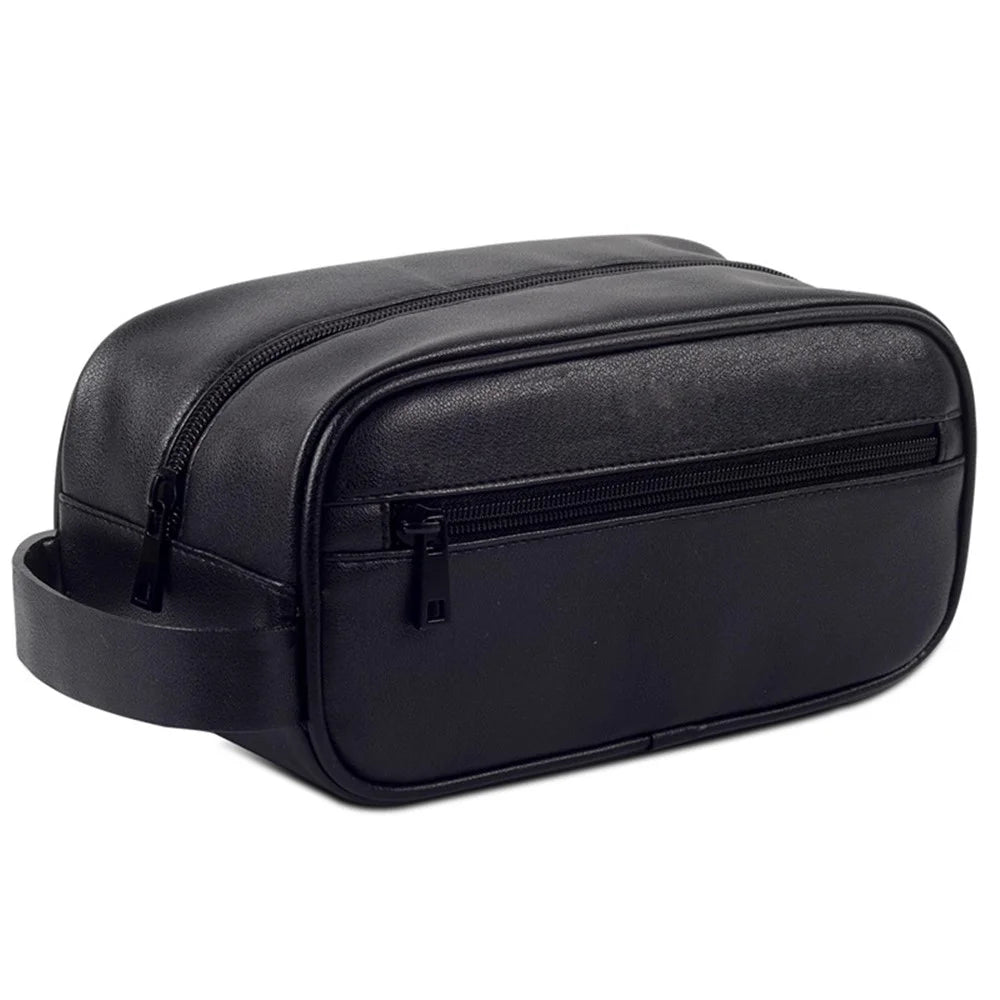 TRABELE TSN0125 Men's PU Leather Stylish Makeup Bag Storage Bag Traveling Accessory Toiletries - 1