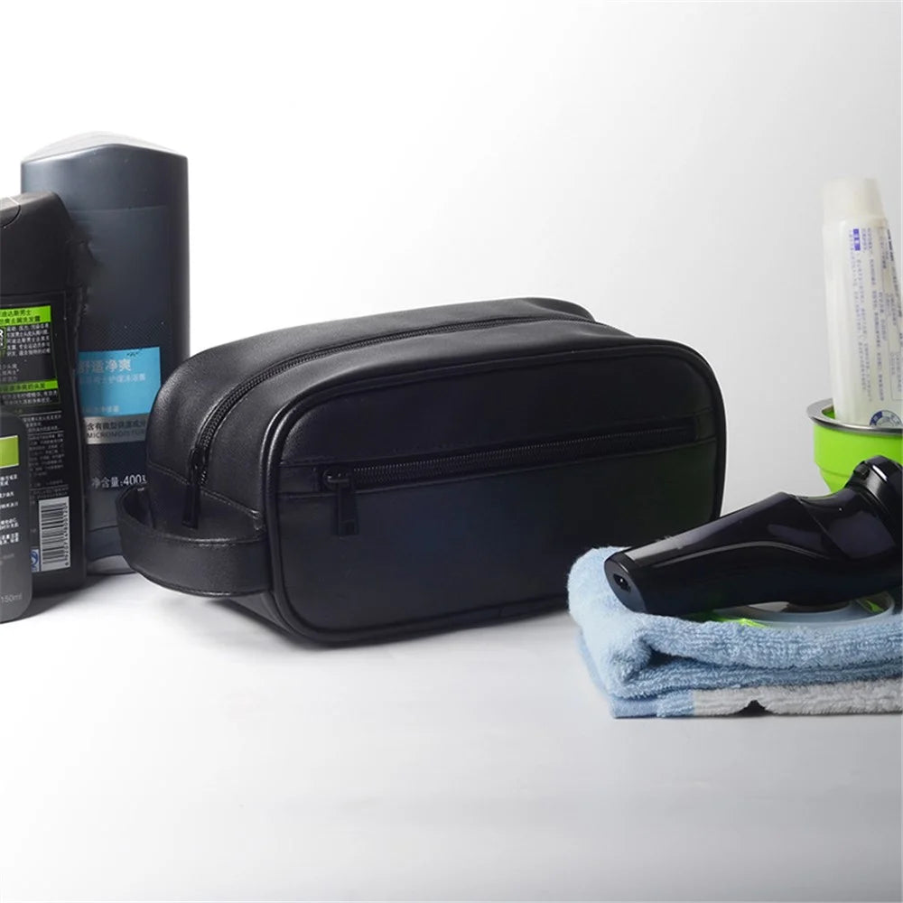 TRABELE TSN0125 Men's PU Leather Stylish Makeup Bag Storage Bag Traveling Accessory Toiletries - 7