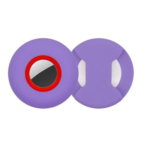 For Apple AirTag Silicone Case Pet Dog Tracker Locator Anti-loss Cover Protector, Size L - Purple / Red - 1