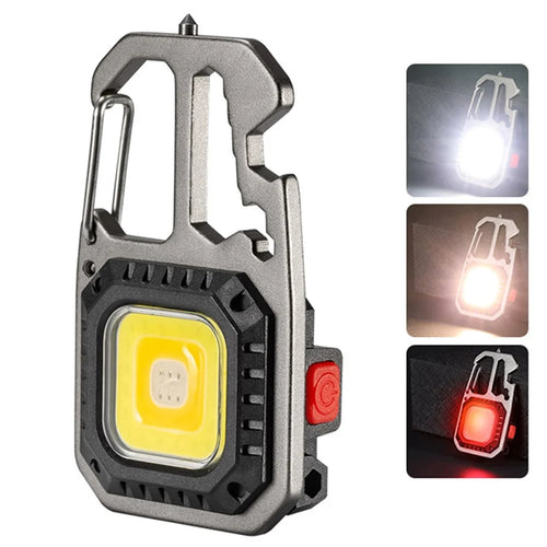 W5138 Portable Mini Flashlight Rechargeable COB Light Bottle Opener Screwdriver Multifunctional Lamp - 1