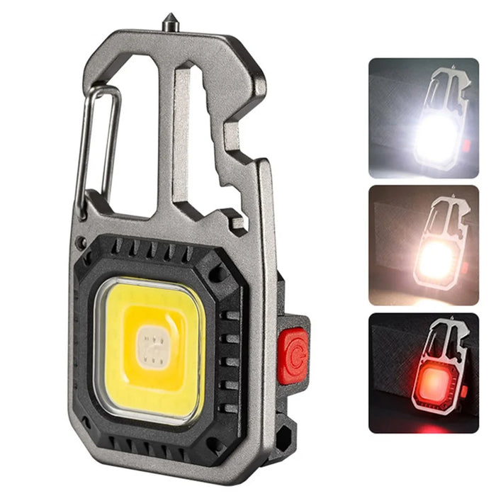 W5138 Portable Mini Flashlight Rechargeable COB Light Bottle Opener Screwdriver Multifunctional Lamp - 1