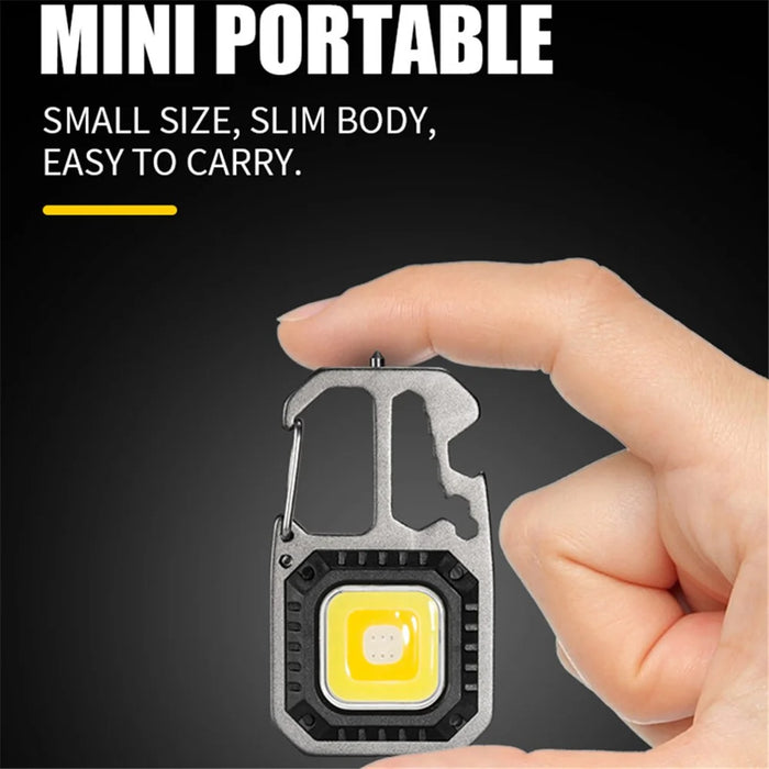 W5138 Portable Mini Flashlight Rechargeable COB Light Bottle Opener Screwdriver Multifunctional Lamp - 5