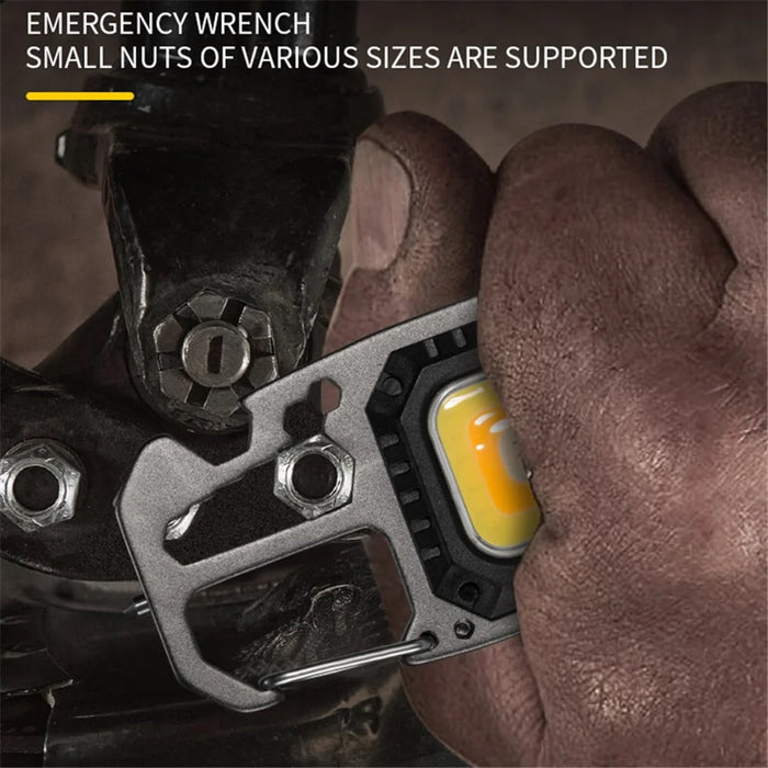 W5138 Portable Mini Flashlight Rechargeable COB Light Bottle Opener Screwdriver Multifunctional Lamp - 7