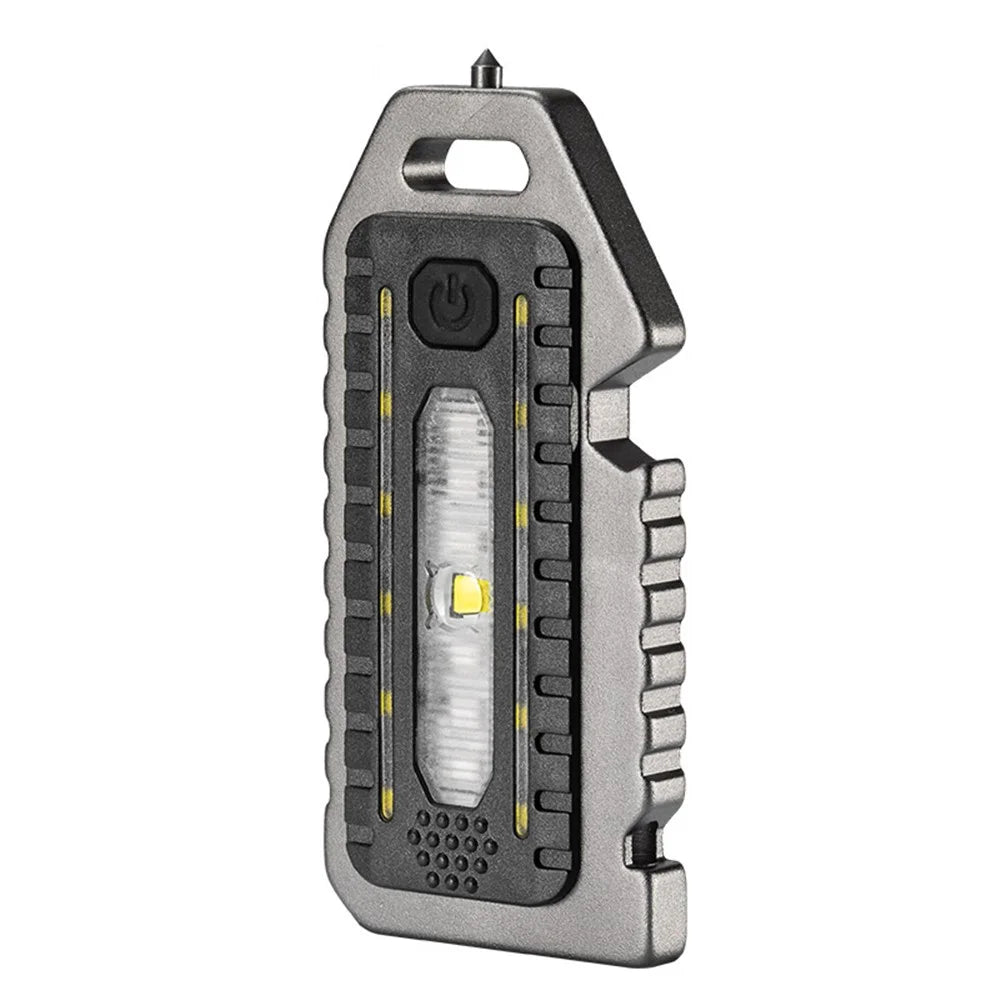 W5135 Mini COB Flashlight Rechargeable Light Whistle Emergency Survival Window Keychain Flashlight - 2