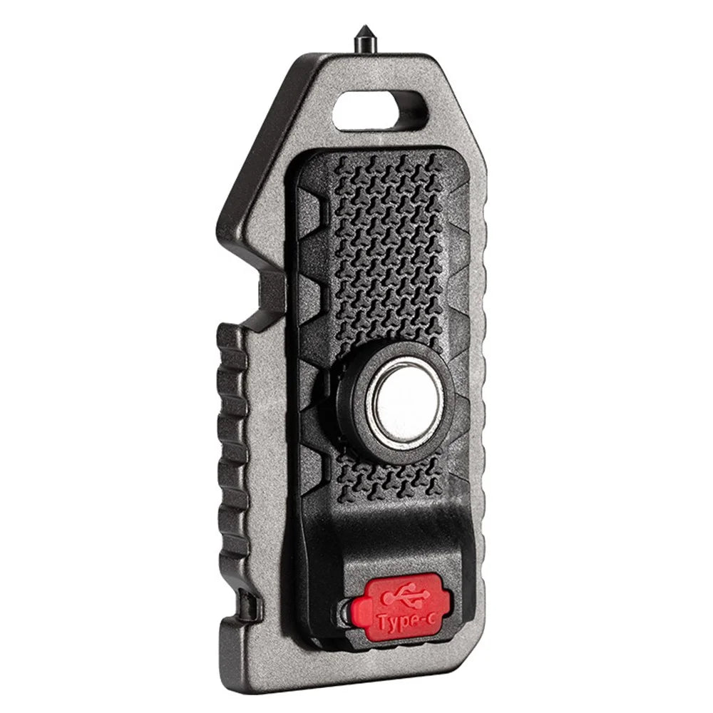 W5135 Mini COB Flashlight Rechargeable Light Whistle Emergency Survival Window Keychain Flashlight - 3