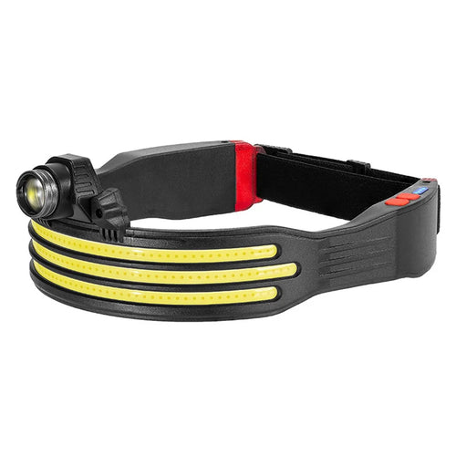 W694-3 COB Mini LED Head Light Adjustable Multi-Function Headlamp Outdoor Headband Flashlight with Red Warning - 1