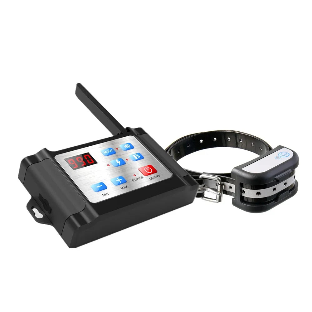 888 Wireless Electronic Dog Fence System Pet Training Rechargeable Electric Collar, 1 Transmitter+1 Receiver - EU Plug - 1