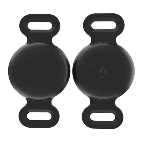 For AirTag Pet Collar GPS Tracker Cover Noctilucent Waterproof Silicone Cover, Size S - Black - 1
