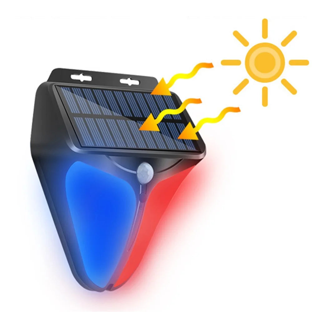 Solar Power Motion Sensor Alarm Light for Garden, Farm, Fishing Ponds, Factories, Yards Warning Lights - 2