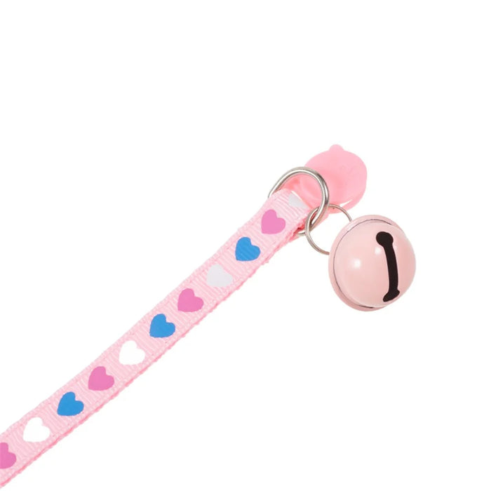 For AirTag Tracker Cat Collar Adjustable Pet Collar Silicone Waterproof Case with Bell - Pink - 6