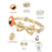 For AirTag Anti-lost Tracker Silicone Case Grid Daisy Pattern Pet Safety Collar with Bow - Orange - 4