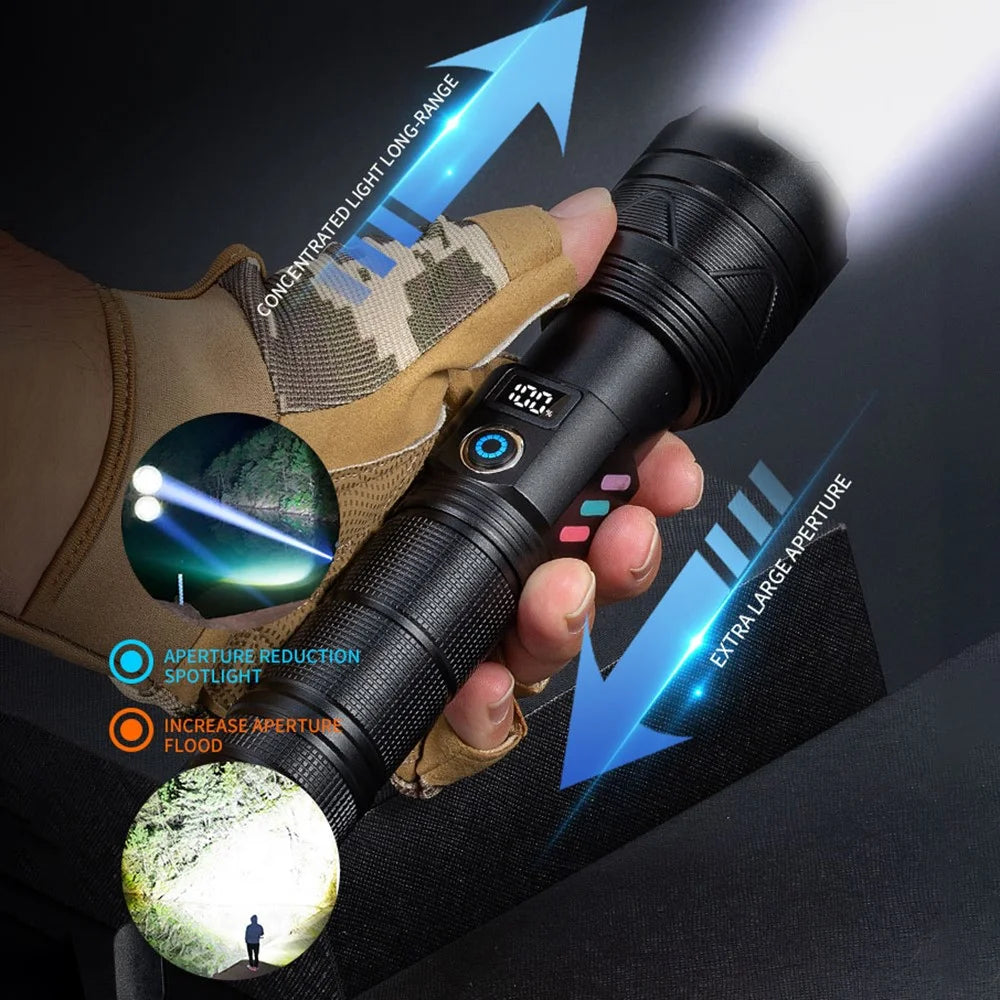 A06-A 20W Bright Laser 5-Mode Flashlight Aluminum Alloy Waterproof Outdoor Camping Hiking Torch - 6