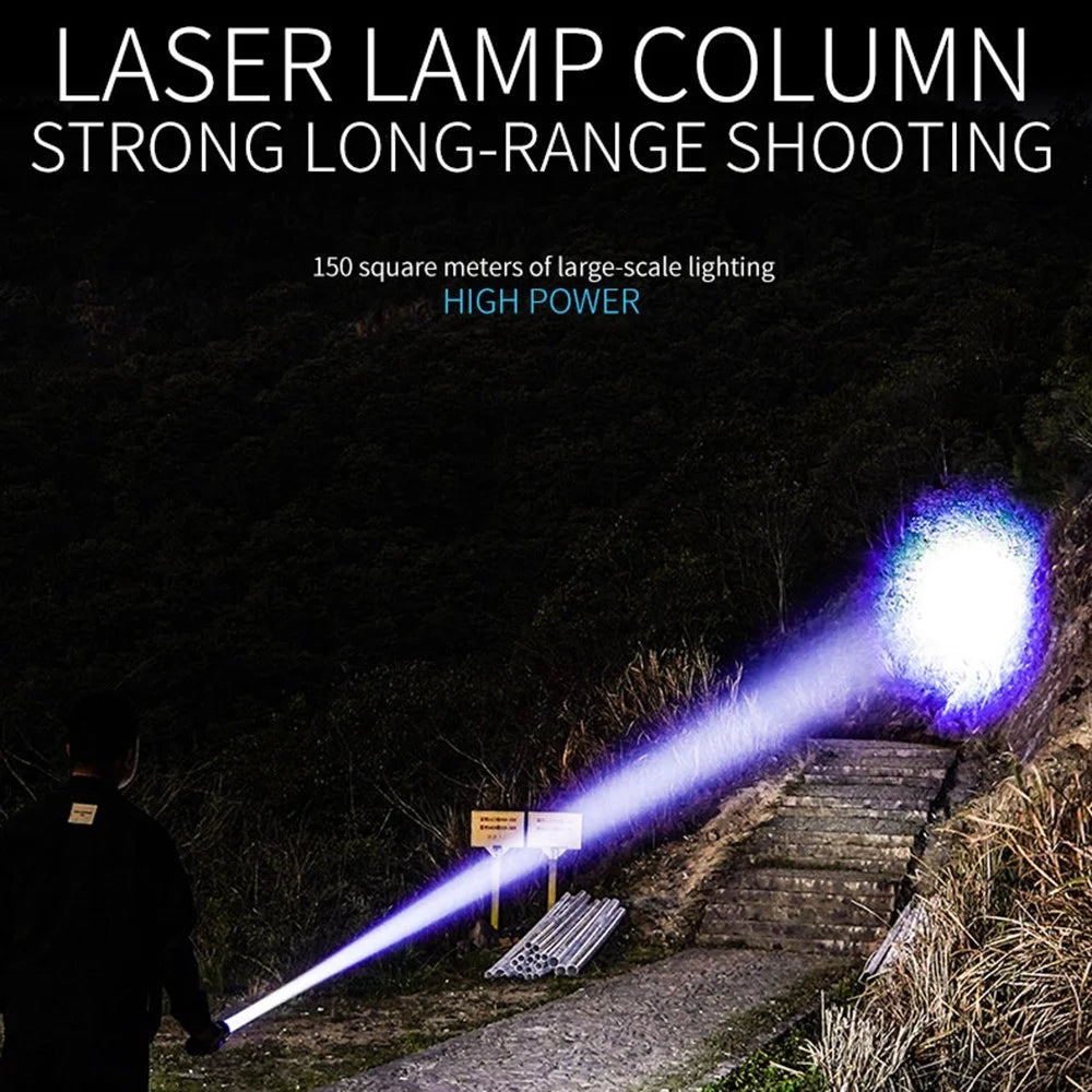 A06-A 20W Bright Laser 5-Mode Flashlight Aluminum Alloy Waterproof Outdoor Camping Hiking Torch - 7