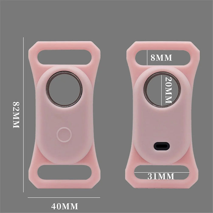 Pet Collar Tracker Silicone Case for Samsung Galaxy SmartTag2 Shockproof Cover - Black - 5