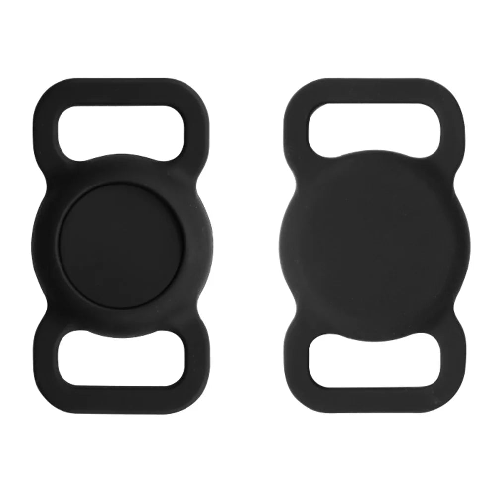 Protective Sleeve for AirTag Pet Collar Anti-lost Bluetooth-compatible Tracker Silicone Case - Black - 1