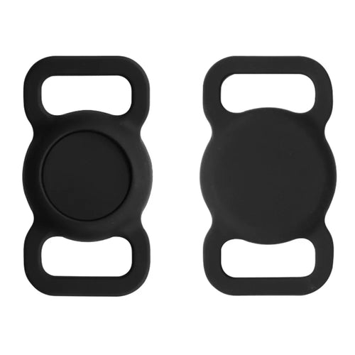 Protective Sleeve for AirTag Pet Collar Anti-lost Bluetooth-compatible Tracker Silicone Case - Black - 1