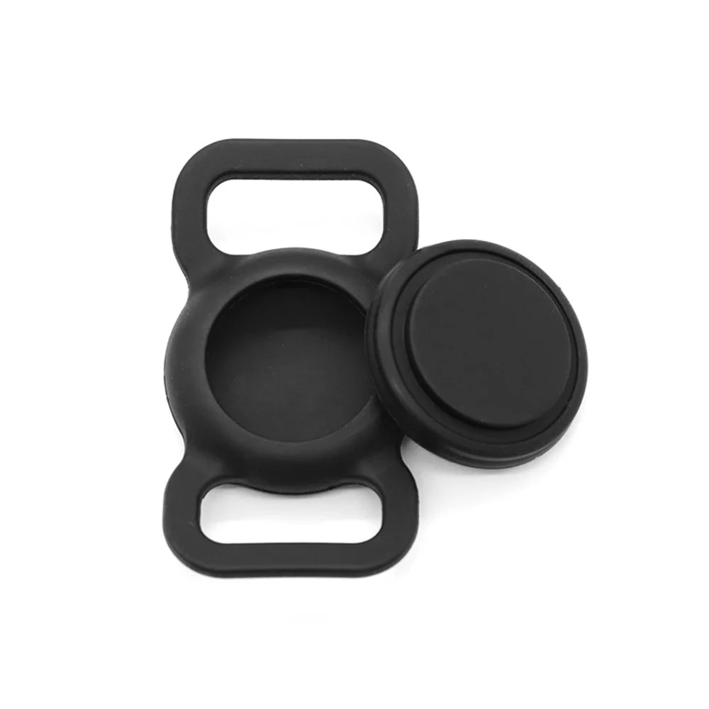 Protective Sleeve for AirTag Pet Collar Anti-lost Bluetooth-compatible Tracker Silicone Case - Black - 2