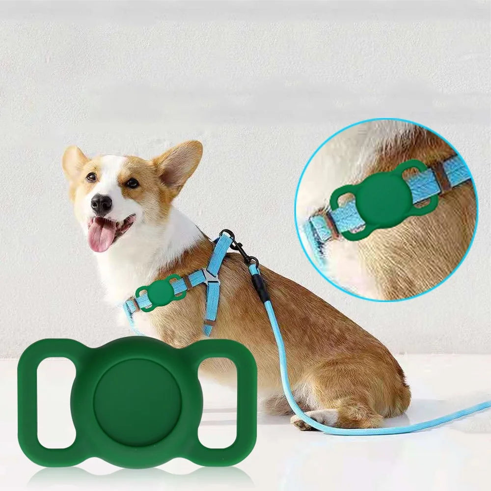 Protective Sleeve for AirTag Pet Collar Anti-lost Bluetooth-compatible Tracker Silicone Case - Black - 3