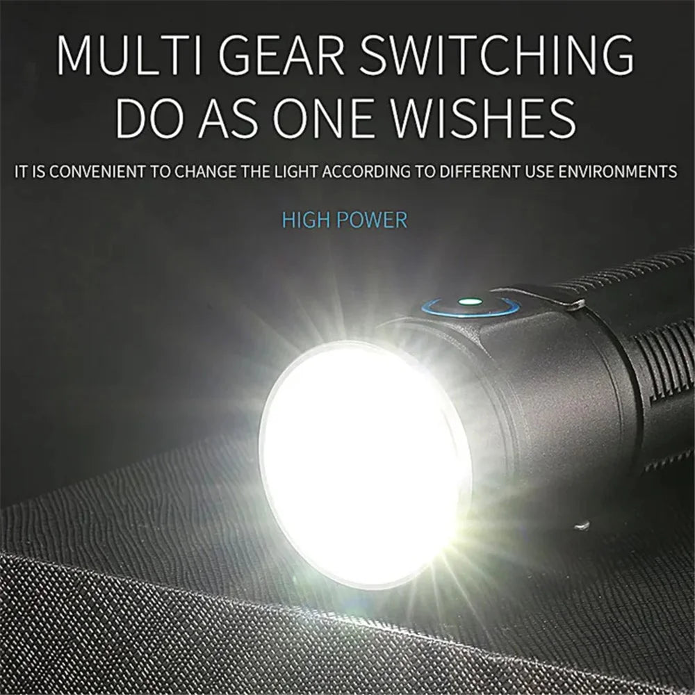 W5184 6-LED Flashlight with Clip for Camping Fishing Light High Brightness Battery-Operated Night Light - 2