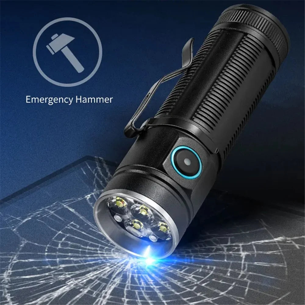 W5184 6-LED Flashlight with Clip for Camping Fishing Light High Brightness Battery-Operated Night Light - 5