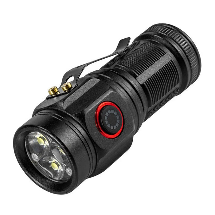 W5182 Portable Flashlight with Clip, High Brightness 3-LED Night Light Battery-Operated Mini Light for Camping Fishing - 1