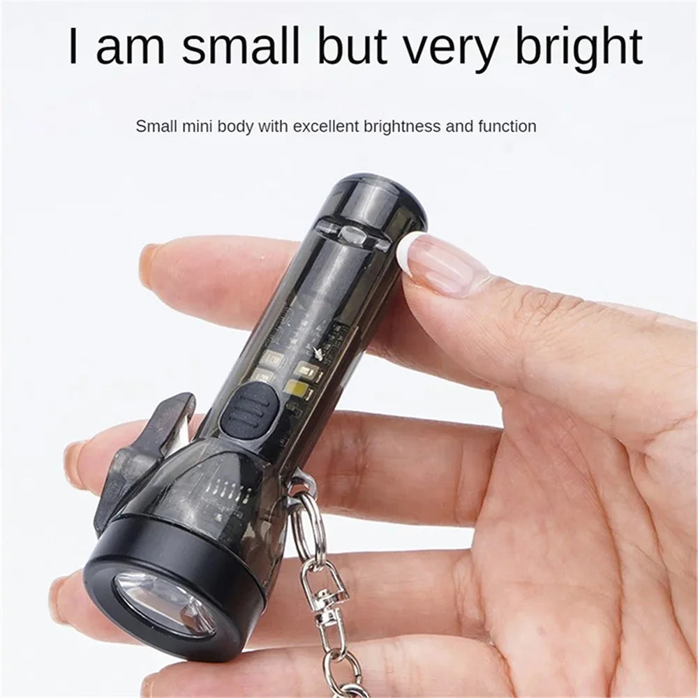 MNS6 Outdoor Mini Keychain Flashlight Portable Night Light Strong Light Emergency Lighting Tool - 3