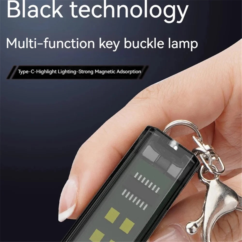 MNS3 Outdoor Keychain Mini Flashlight Magnetic Emergency Lighting Tool Portable LED Night Light - 6