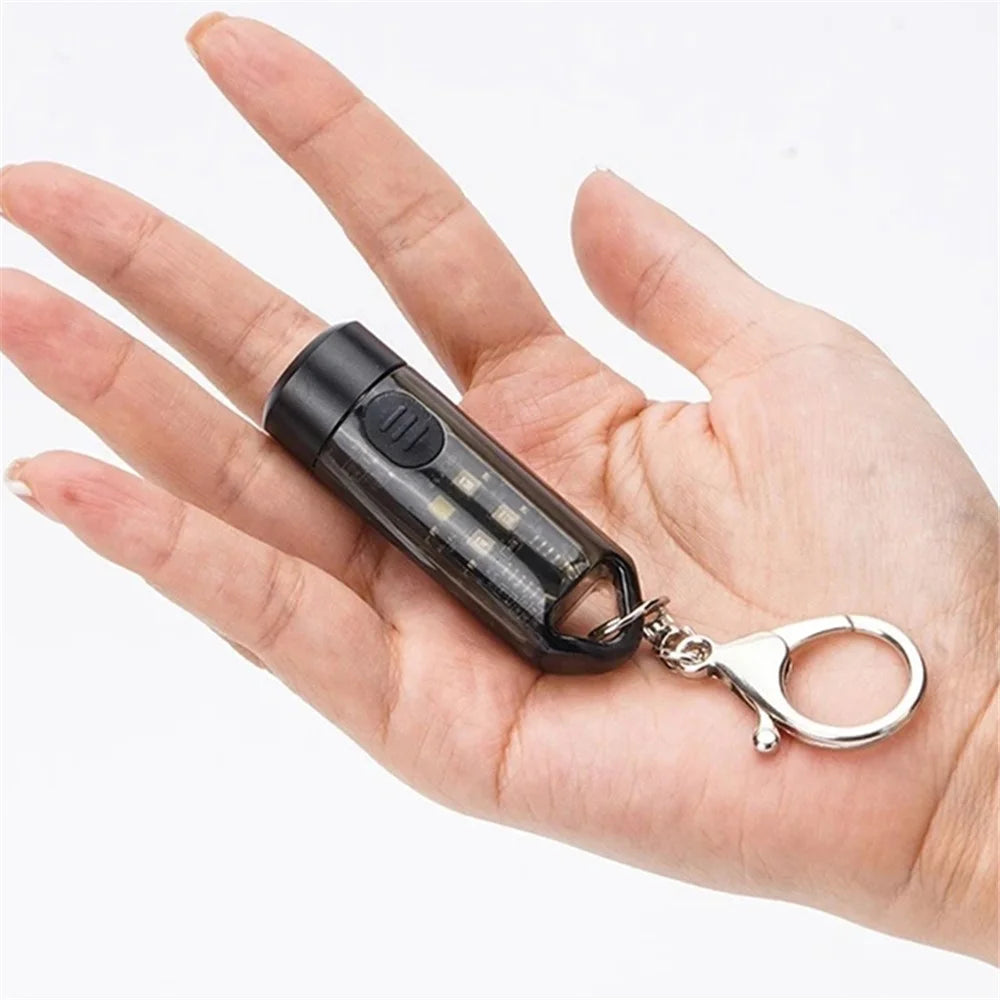MNS2 Mini Flashlight Multi Light Modes Outdoor Camping Hiking Torch with Keychain - 4